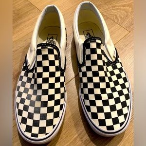 Vans Classic Slip-On Checkerboard BLCK WHTCHC size 11